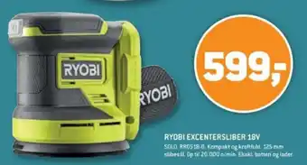 XL-BYG RYOBI EXCENTERSLIBER 18V tilbud