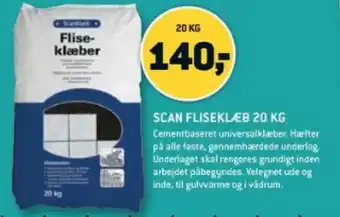 XL-BYG SCAN FLISEKLÆB 20 KG tilbud
