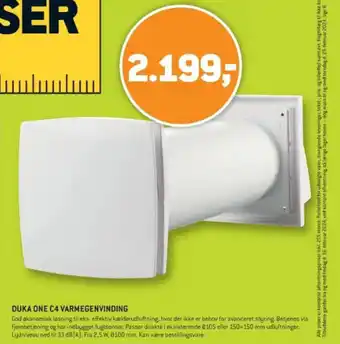 XL-BYG DUKA ONE C4 VARMEGENVINDING tilbud