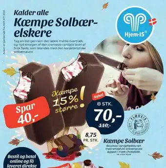 Hjem-IS Kæmpe Solbær tilbud
