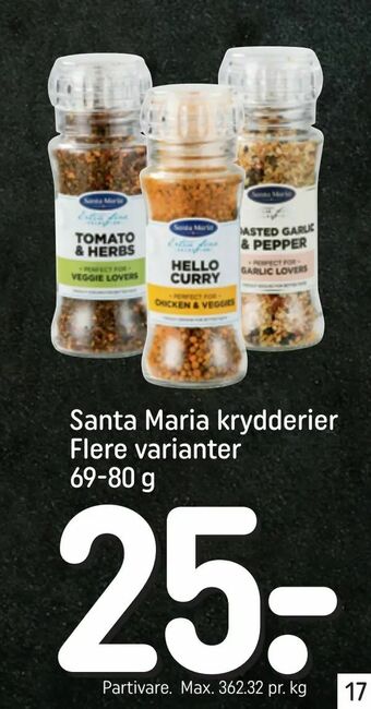 REMA 1000 Santa Maria krydderier tilbud