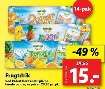 Lidl Frugtdrik tilbud