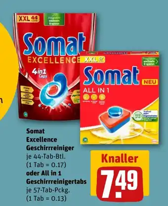 REWE DE Somat Excellence Geschirrreiniger tilbud