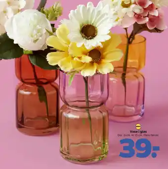 Netto Vase i glas tilbud