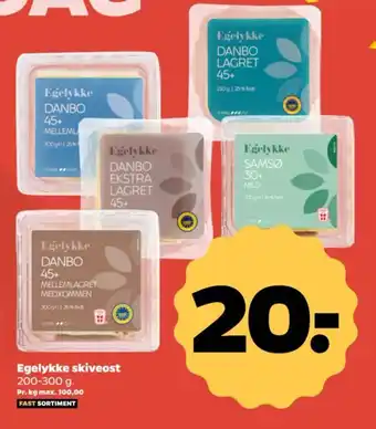 Netto Egelykke skiveost tilbud