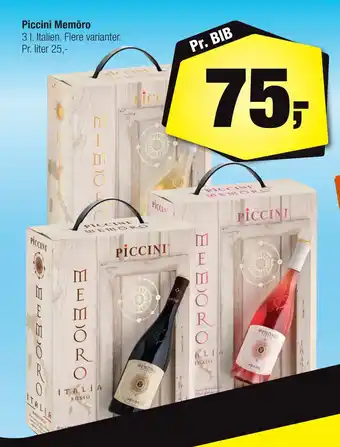 Calle Piccini Memŏro tilbud