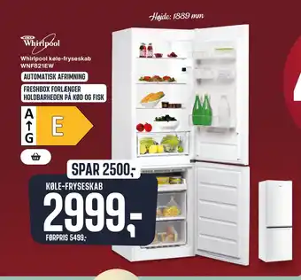 Skousen Whirlpool køle-fryseskab WNF821EW tilbud