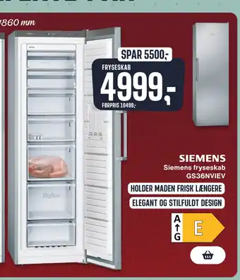 Skousen Siemens fryseskab tilbud