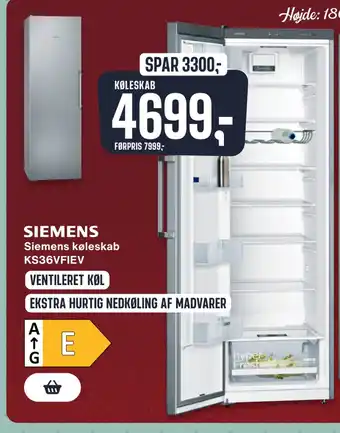 Skousen Siemens køleskab tilbud