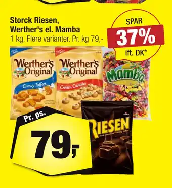 Calle Storck Riesen, Werther's el. Mamba tilbud