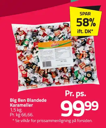 Fleggaard Big Ben Blandede Karameller tilbud