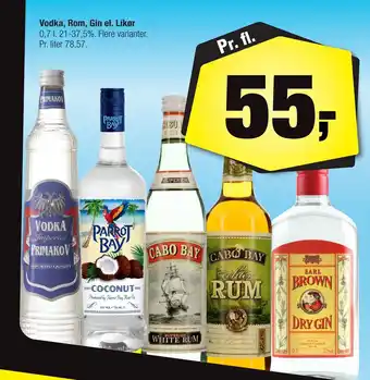 Calle Vodka, Rom, Gin el. Likør tilbud