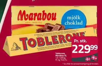 Fleggaard Toblerone, Marabou XL tilbud