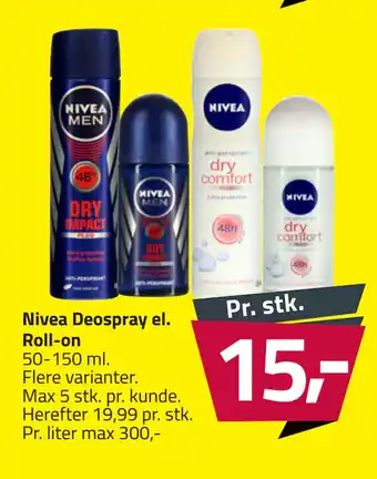 Fleggaard Nivea Deospray el. Roll-on tilbud