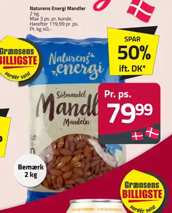 Fleggaard Naturens Energi Mandler tilbud