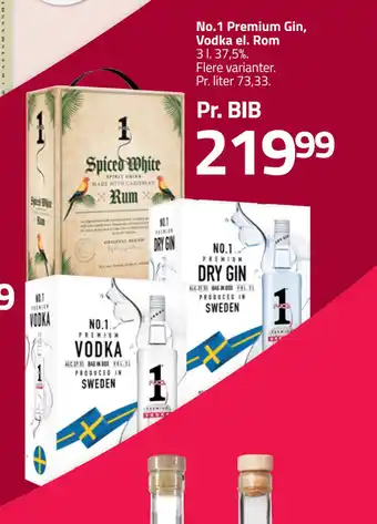 Fleggaard No.1 Premium Gin, Vodka el. Rom tilbud