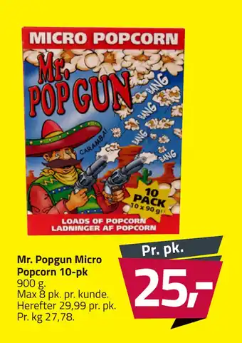 Fleggaard Mr. Popgun Micro Popcorn 10-pk tilbud