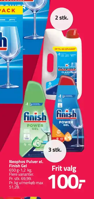 Fleggaard Neophos Pulver el. Finish Gel tilbud