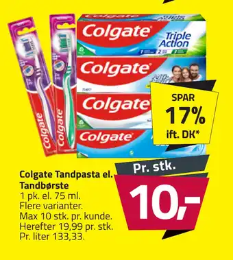 Fleggaard Colgate Tandpasta el. Tandbørste tilbud