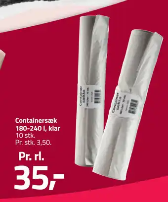 Fleggaard Containersæk 180-240 l, klar tilbud