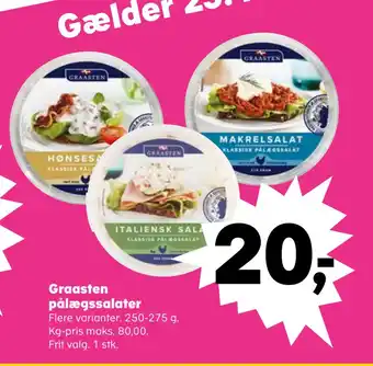 SuperBrugsen Graasten pålægssalater tilbud