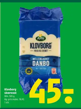 Coop 365 Klovborg skæreost tilbud