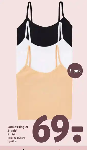 Sømløs singlet 3-pak