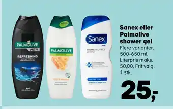 SuperBrugsen Sanex eller Palmolive shower gel tilbud