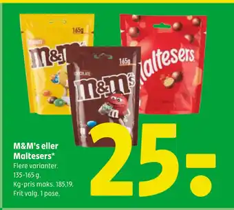 M&M's eller Maltesers