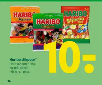 Coop 365 Haribo slikpose tilbud