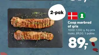 SuperBrugsen Coop mørbrad af gris tilbud