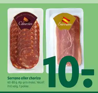 Coop 365 Serrano eller chorizo tilbud