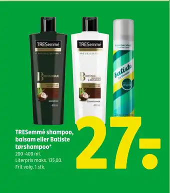 Coop 365 TRESemmé shampoo, balsam eller Batiste tørshampoo tilbud