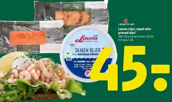 Coop 365 Launis rejer, røget eller gravad laks tilbud