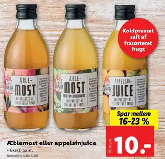 Lidl Æblemost eller appelsinjuice tilbud
