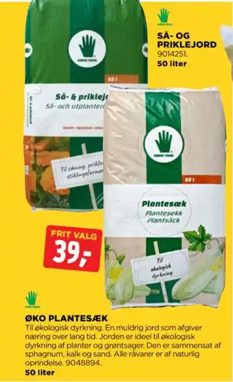 jem & fix ØKO PLANTESÆK tilbud