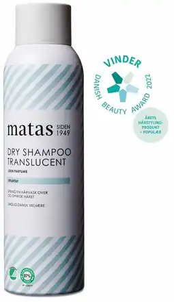 Matas Dry Shampoo Translucent Uden Parfume tilbud