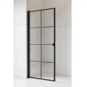 Camargue brusevæg og brusedør Stockholm sort 85,7-87,2 cm