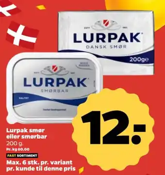 Netto Lurpak smør eller smørbar tilbud