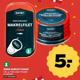 Netto Sæby makrel i tomat tilbud
