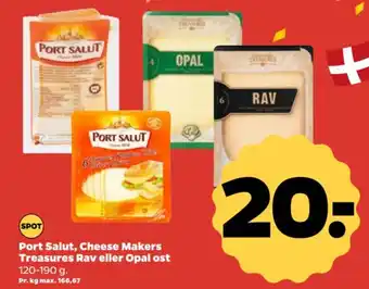 Netto Port Salut, Cheese Makers Treasures Rav eller Opal ost tilbud