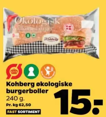 Netto Kohberg økologiske burgerboller tilbud