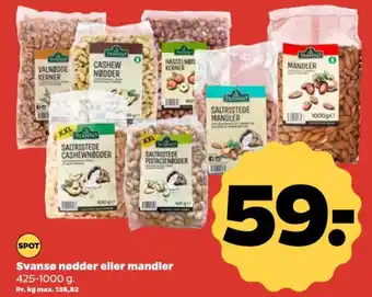 Netto Svansø nødder eller mandler tilbud