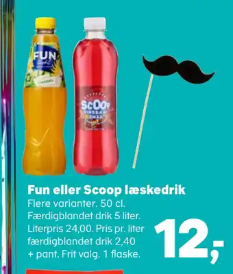 Kvickly Fun eller Scoop læskedrik tilbud