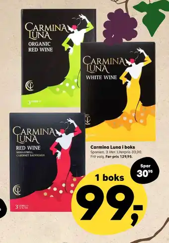 Kvickly Carmina Luna i boks tilbud