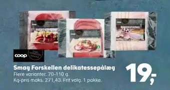 Kvickly Smag Forskellen delikatessepålæg tilbud