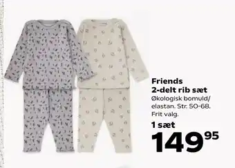 Kvickly Friends 2-delt rib sæt tilbud