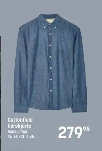 Kvickly Cottonfield hørskjorte tilbud