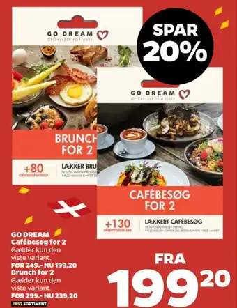 Netto GO DREAM Cafébesøg for 2 tilbud