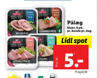 Lidl Pålæg tilbud